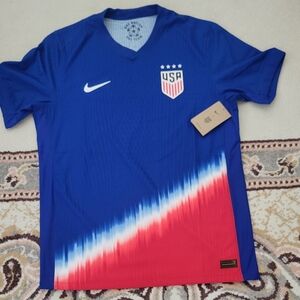 Nike USA Soccer Jersey Blue with Red Accents